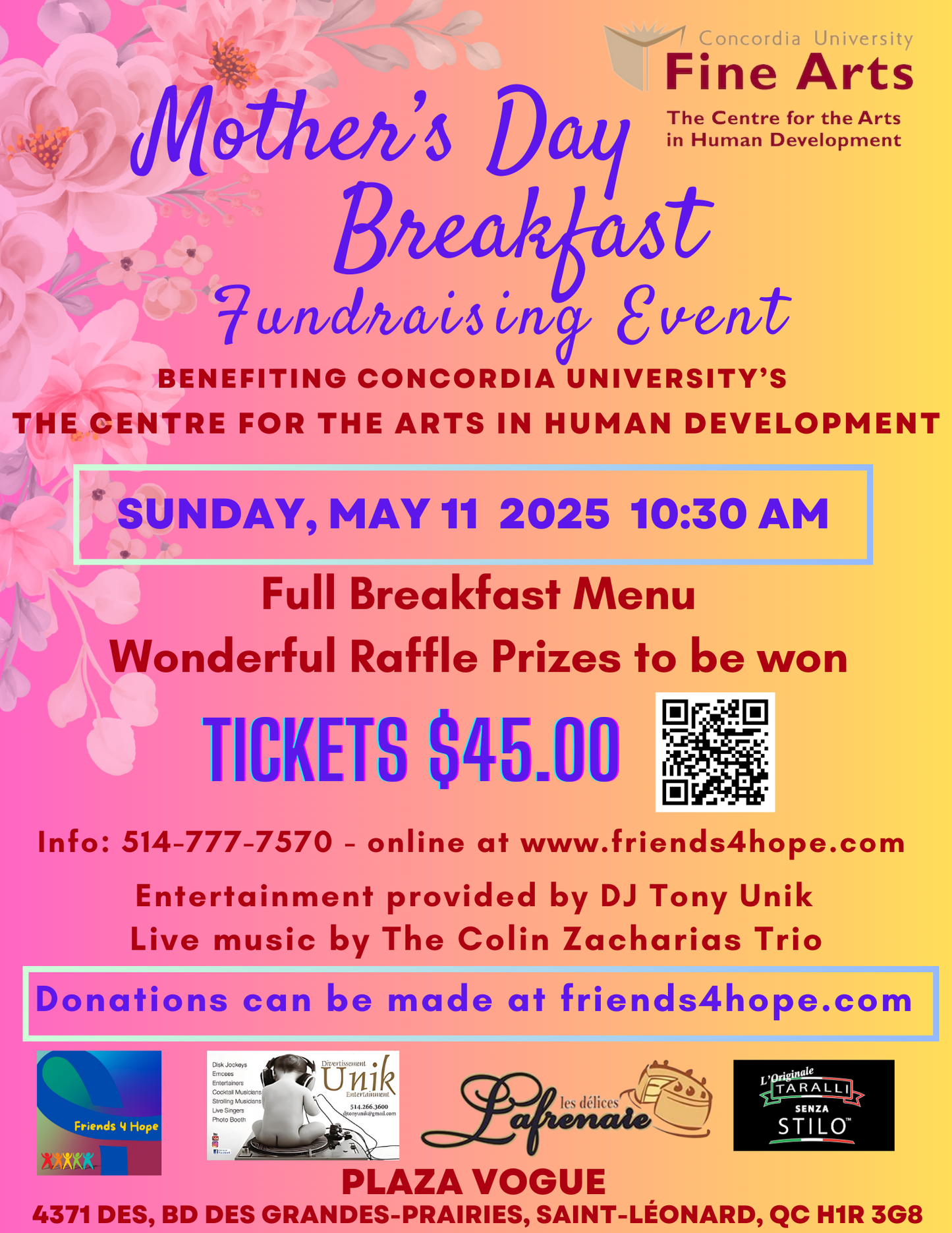 Mother's Day Breakfast - Fundraising Event